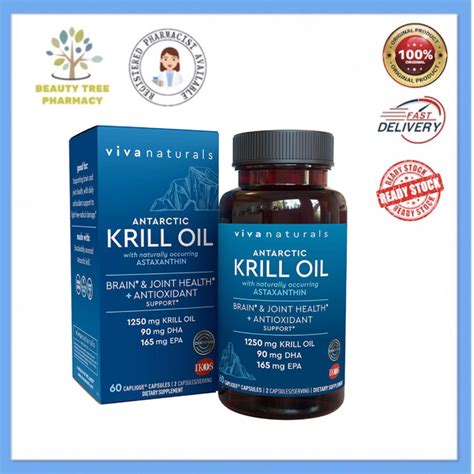 Viva Naturals Antarctic Krill Oil For Brain And Joint Health .